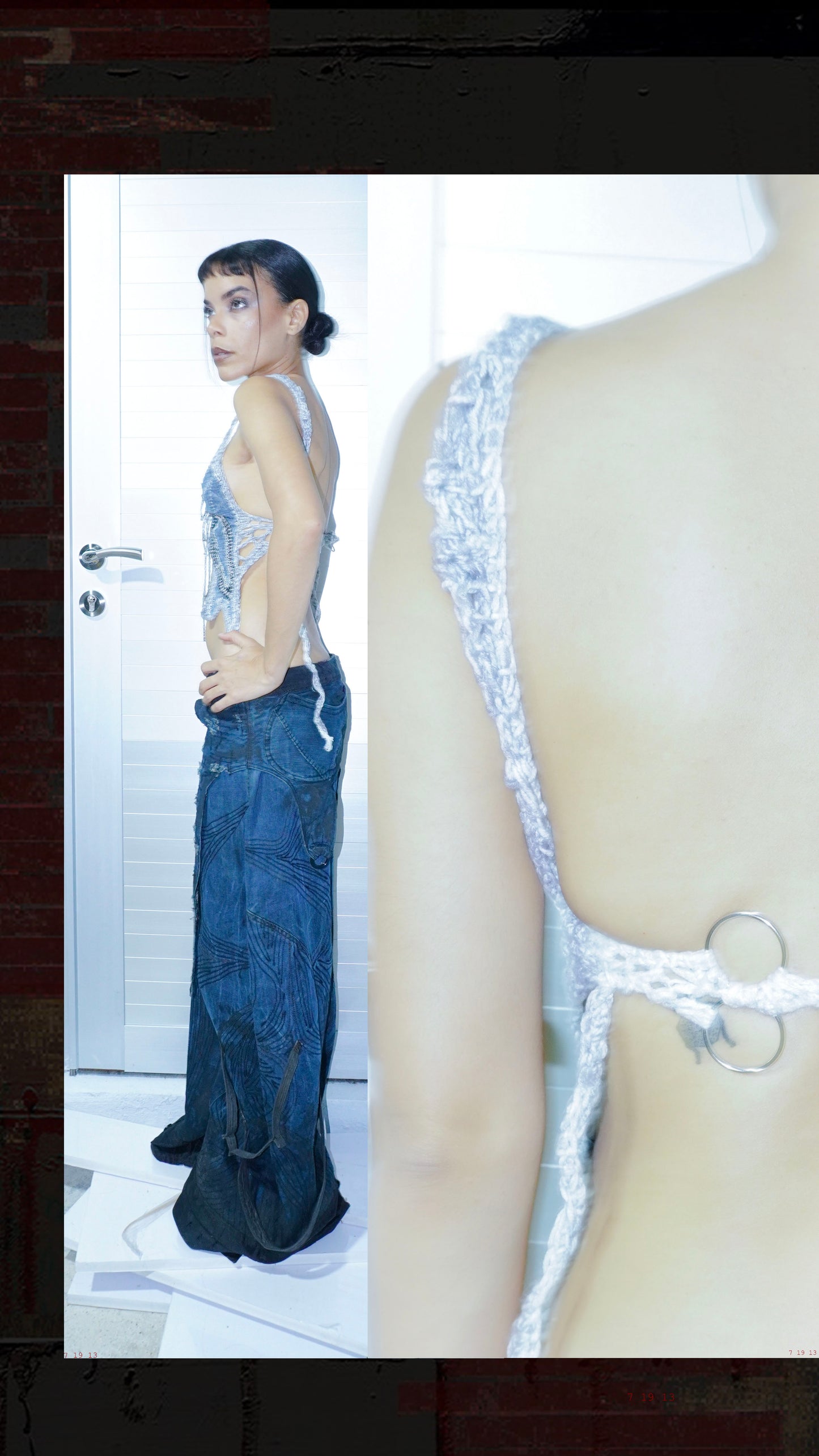 DENIM MARIPOSA TOP