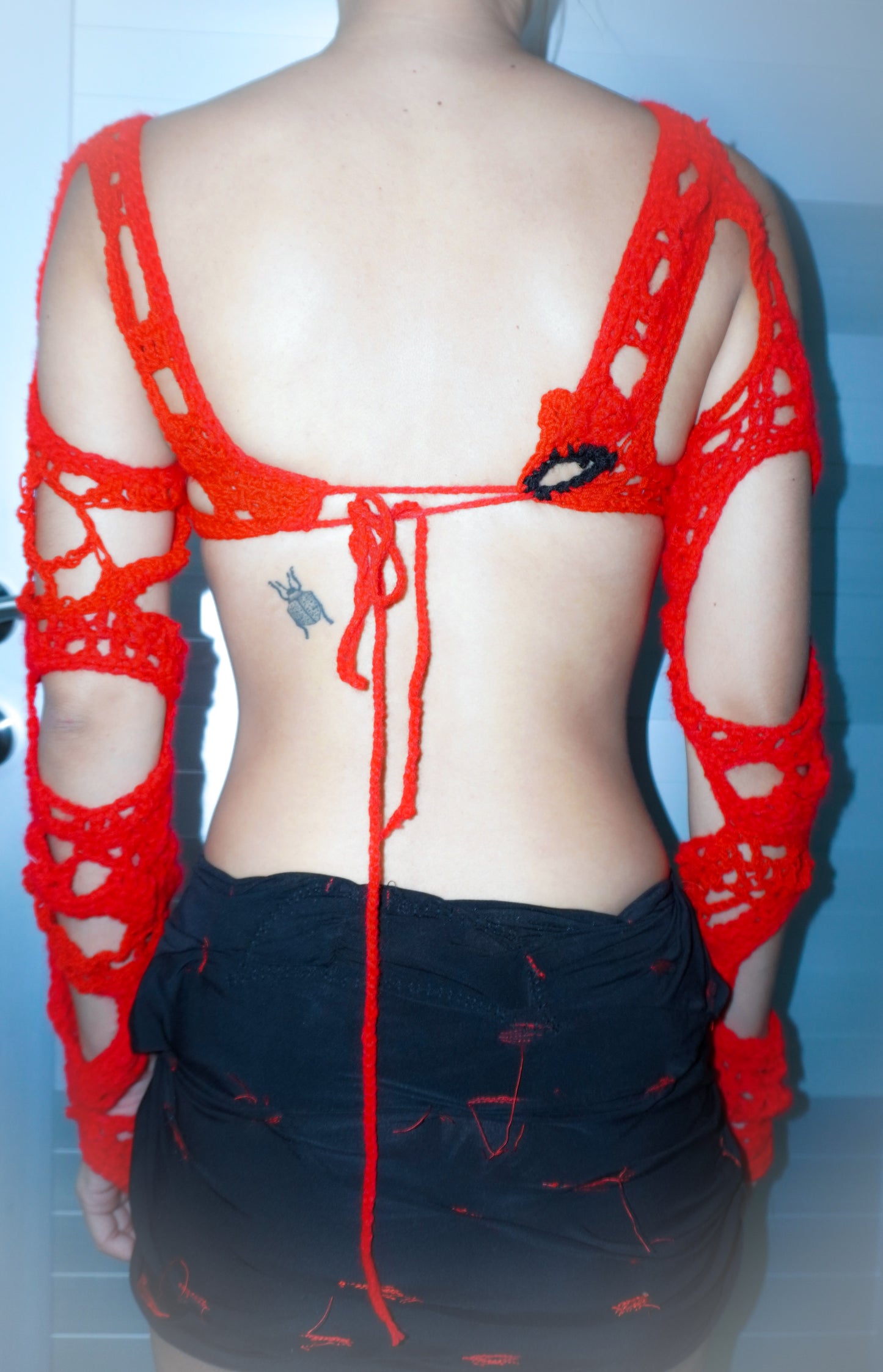 SLEVEE CROCHET TOP